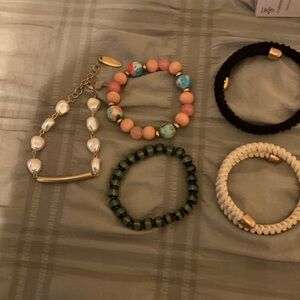 Elegant Pearl and Bead Bracelet Set